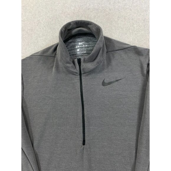 Nike Dri Fit 1/2 Zip Athletic Pullover (Men's Large) Gray - Picture 2 of 12